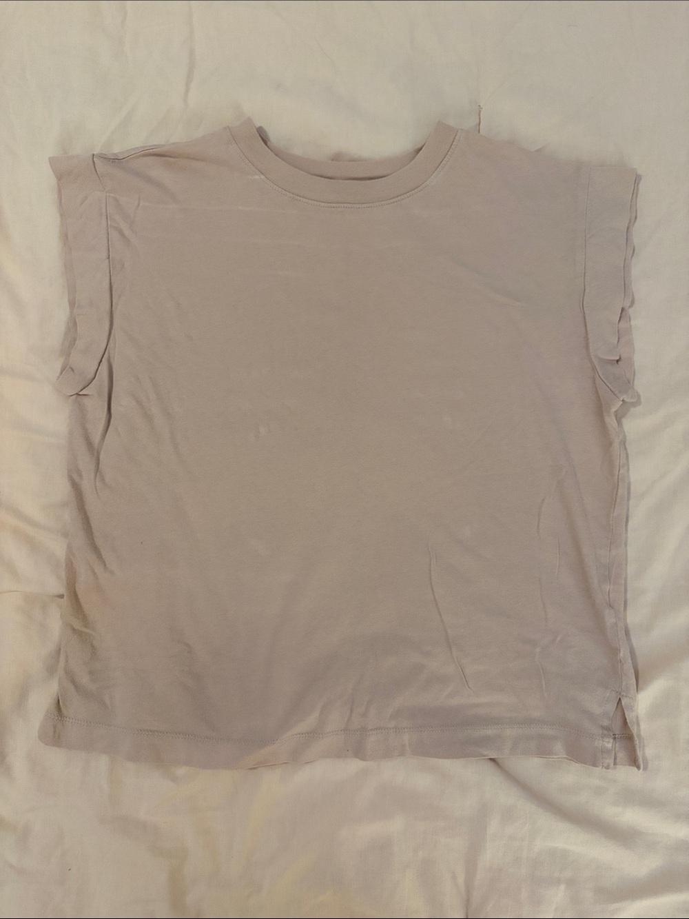 Women's Sleeveless Crewneck Top beige